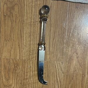 Letter opener or Cheese Knife with Gold Accents